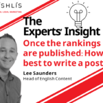 Once the rankings are published: How best to write a post?